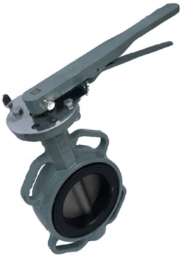 Затвор дисковый поворотный ABRA Ду200 Ру16 BUV-VF863D, межфланцевый, корпус - чугун, диск - нержавеющая сталь, рукоятка, NBR в Чите